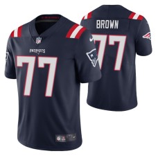 Trent Brown #77 Vapor Limited Navy New England Patriots Jersey