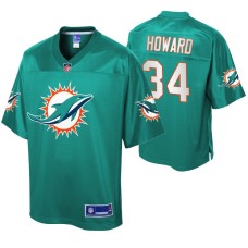 Men Miami Dolphins Jordan Howard Team Icon Aqua Jersey