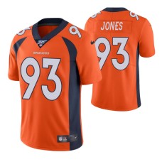 Denver Broncos Dre'mont Jones Orange 100th Season Vapor Limited Jersey