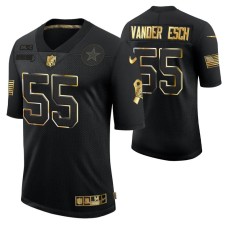 Men Dallas Cowboys No. 55 Leighton Vander Esch Golden Limited Black Jersey