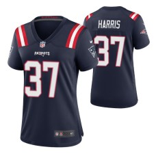 Women New England Patriots Damien Harris #37 Game Navy Jersey