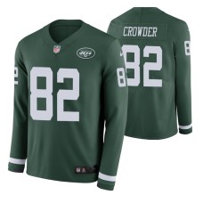 Green New York Jets Jamison Crowder Therma Long Sleeve Men Jersey