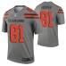 Men #81 Austin Hooper Cleveland Browns Gray Inverted Legend Jersey