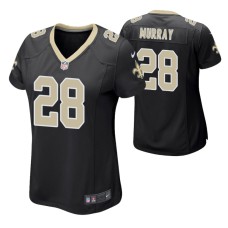 New Orleans Saints #28 Latavius Murray Game Women Jersey Black