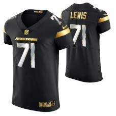 New York Jets Alex Lewis #71 Golden Edition Black Elite Jersey