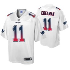 Julian Edelman New England Patriots Fade Fashion White Authentic Jersey