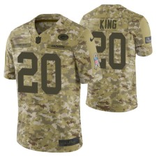 Green Bay Packers #20 Kevin King Camo Limited 2018 Salute To Service Jersey Men