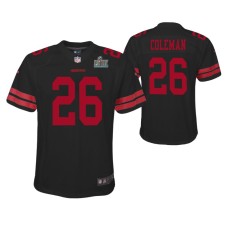 Tevin Coleman San Francisco 49ers Super Bowl LIV Youth Black Game Jersey