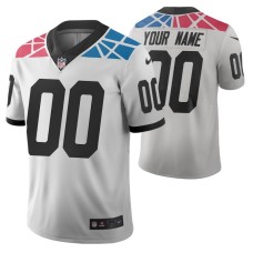 Carolina Panthers Custom Men White City Edition Vapor Limited Jersey