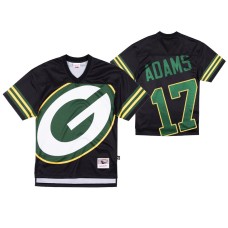 Green Bay Packers #17 Davante Adams Big Face Black Jersey