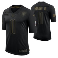 Henry Ruggs III No. 11 Las Vegas Raiders Black Salute To Service 2020 Limited Jersey