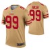 Men #99 Javon Kinlaw San Francisco 49ers Gold Inverted Legend Jersey