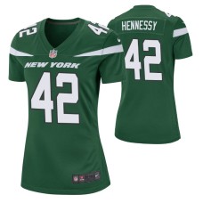 New York Jets #42 Thomas Hennessy Nike Green Women Player Game Jersey