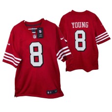 San Francisco 49ers #8 Steve Young Game Scarlet Throwback Jersey