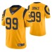 Los Angeles Rams Aaron Donald Jersey 100th Season Gold Color Rush Edition