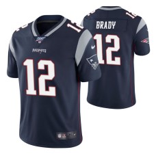 New England Patriots Tom Brady Navy 100th Season Vapor Limited Jersey