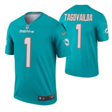 Men Tua Tagovailoa #1 Miami Dolphins Aqua Legend Jersey