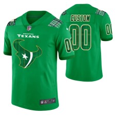 Men Houston Texans Custom Kelly Green St. Patrick Day Jersey