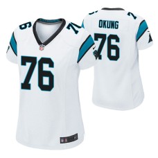 Russell Okung Carolina Panthers White Game Jersey Women