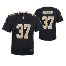 Youth New Orleans Saints #37 Steve Gleason Black Nike Team Color Game Jersey