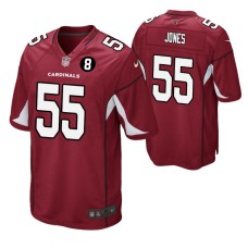 Arizona Cardinals Chandler Jones #55 Cardinal Larry Wilson NO.8 Patch Game Jersey