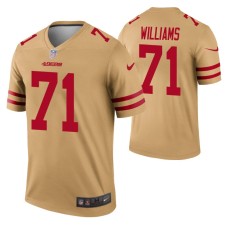 Men Trent Williams San Francisco 49ers Jersey Gold Inverted Legend