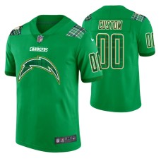 Men Los Angeles Chargers Custom Kelly Green St. Patrick Day Jersey