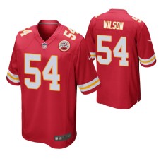 Men Kansas City Chiefs Damien Wilson Game #54 Red Jersey