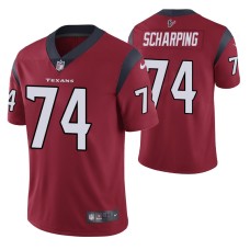 Men Houston Texans Max Scharping Red Vapor Untouchable Limited Jersey