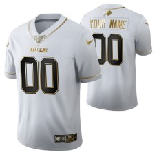 Buffalo Bills Custom 100th Season Jersey White Vapor Limited Golden Edition