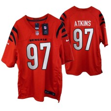 Cincinnati Bengals #97 Geno Atkins Game Orange Jersey