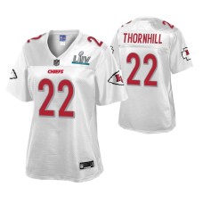 Juan Thornhill Kansas City Chiefs White Super Bowl LIV Champions Jersey Women