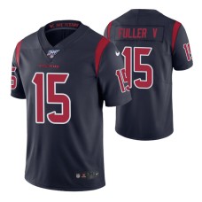 Houston Texans Will Fuller V Jersey 100th Season Navy Color Rush Edition