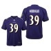 Youth Baltimore Ravens #39 Danny Woodhead Purple Nike Team Color Game Jersey