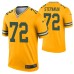 Men #72 Simon Stepaniak Green Bay Packers Gold Inverted Legend Jersey