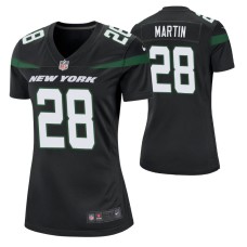 New York Jets #28 Curtis Martin Nike Black Women Player Game Jersey