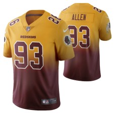 Washington Redskins Jonathan Allen Men Burgundy Color Crash Gradient Jersey