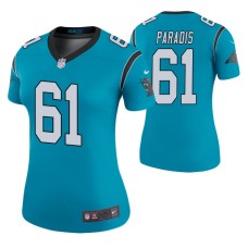 Carolina Panthers Matt Paradis Women Blue Color Rush Legend Jersey