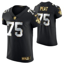 Men New Orleans Saints Andrus Peat Golden Edition Black Elite Jersey