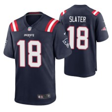 Men New England Patriots Matthew Slater #18 Game Navy Jersey