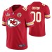 Kansas City Chiefs Super Bowl LV Vapor Limited #00 Custom Jersey Red Team Logo