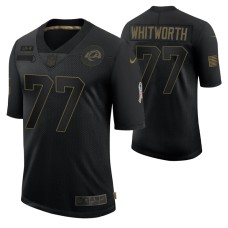 Los Angeles Rams Andrew Whitworth #77 Black Limited 2020 Salute To Service Jersey