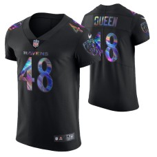 Baltimore Ravens Patrick Queen Jersey Golden Edition Holographic Vapor Elite Black