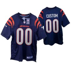 Cincinnati Bengals #00 Custom Game Navy Jersey