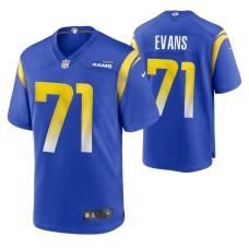 Bobby Evans Los Angeles Rams Royal Game Jersey Men