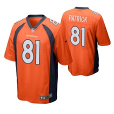 Men Denver Broncos #81 Tim Patrick Orange Nike Game Jersey