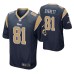 Men Los Angeles Rams #81 Gerald Everett Navy Nike Game Jersey