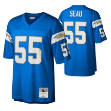 Men Los Angeles Chargers #55 Junior Seau Legacy Replica Blue Jersey