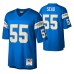 Men Los Angeles Chargers #55 Junior Seau Legacy Replica Blue Jersey