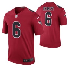 Atlanta Falcons Kurt Benkert Men Red Color Rush Legend Jersey